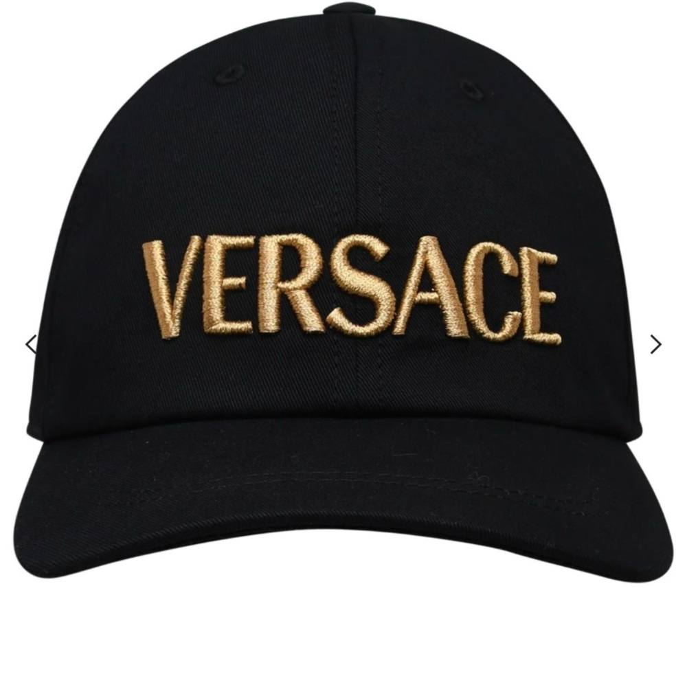 Authentic Versace Logo-Embroidered Black Baseball Hat. Size 57. New condition.